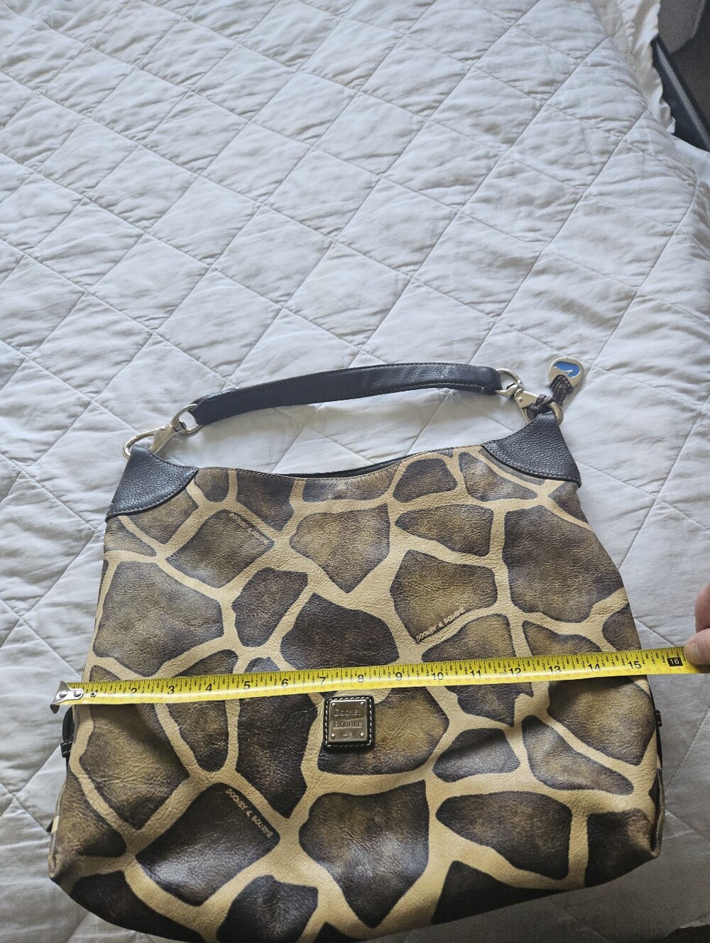 Dooney & Bourke Giraffe-Print Shoulder Bag in Brown and Gold Tones - Picture 8 of 8
